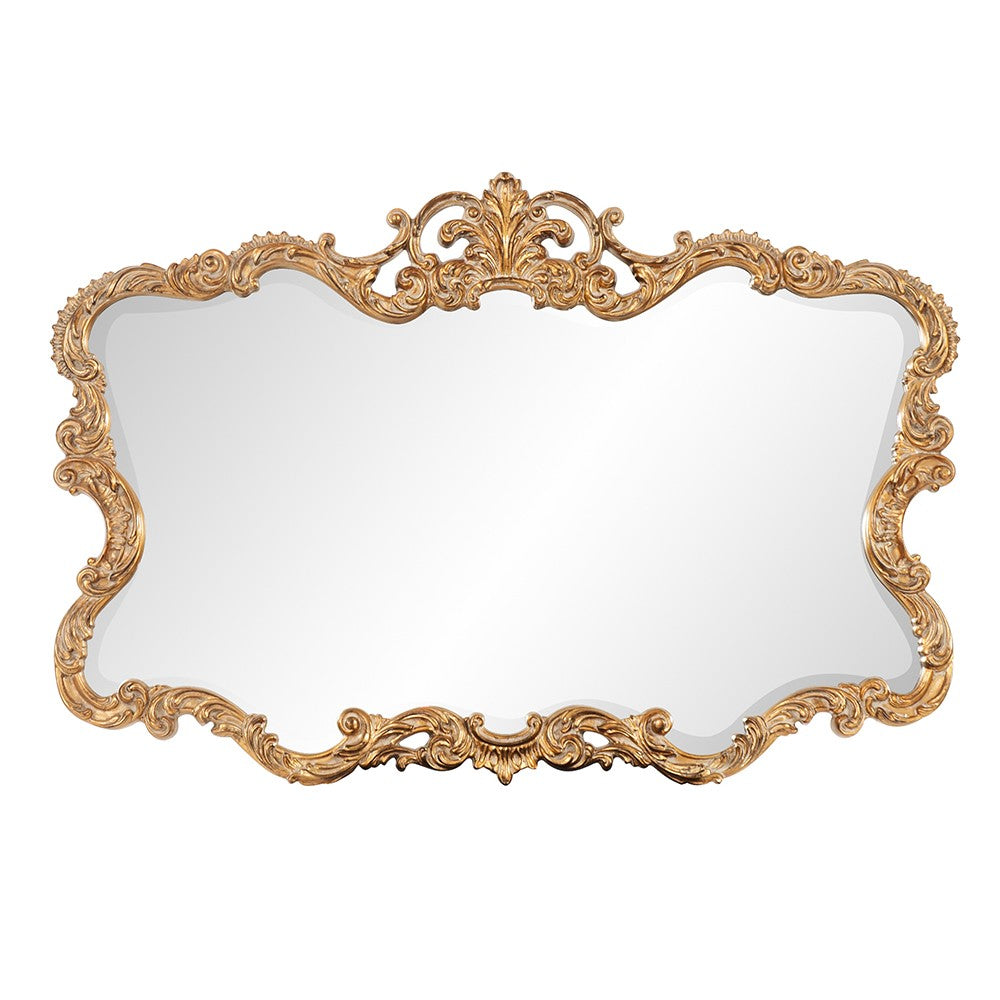 27" Gold Ornate Scroll Framed Accent Mirror