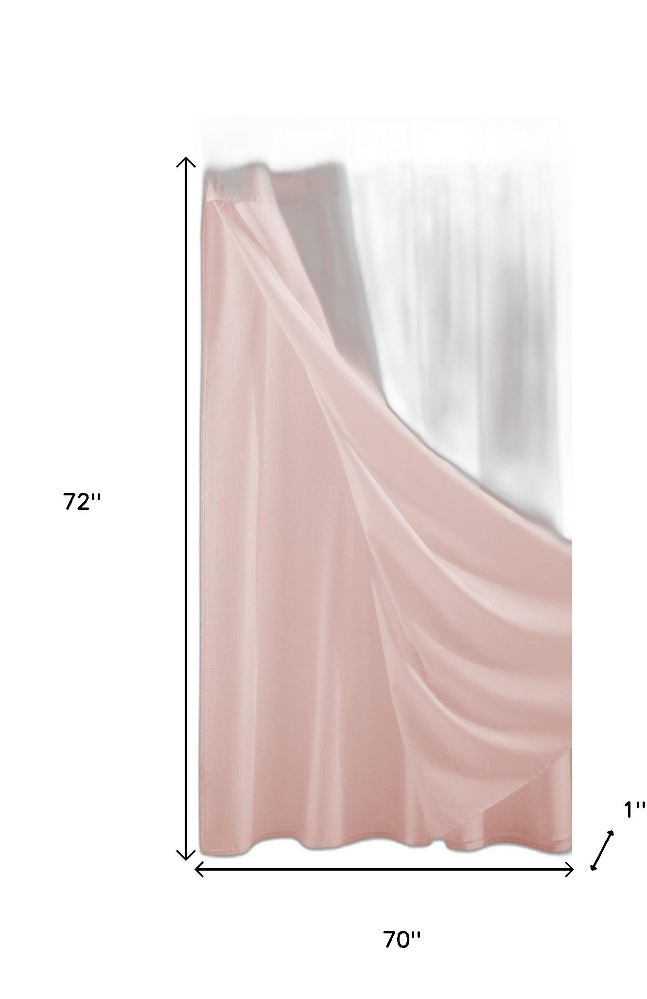 Blush Sheer and Grid Shower Curtain and Liner Set