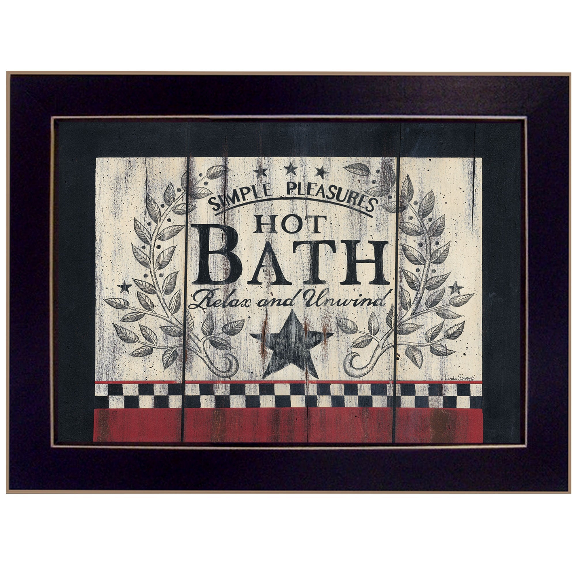 Hot Bath 3 Black Framed Print Wall Art