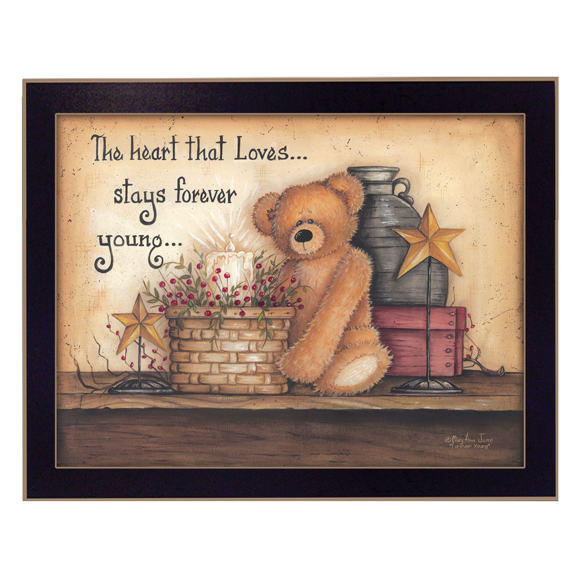 Forever Young 2 Black Framed Print Wall Art