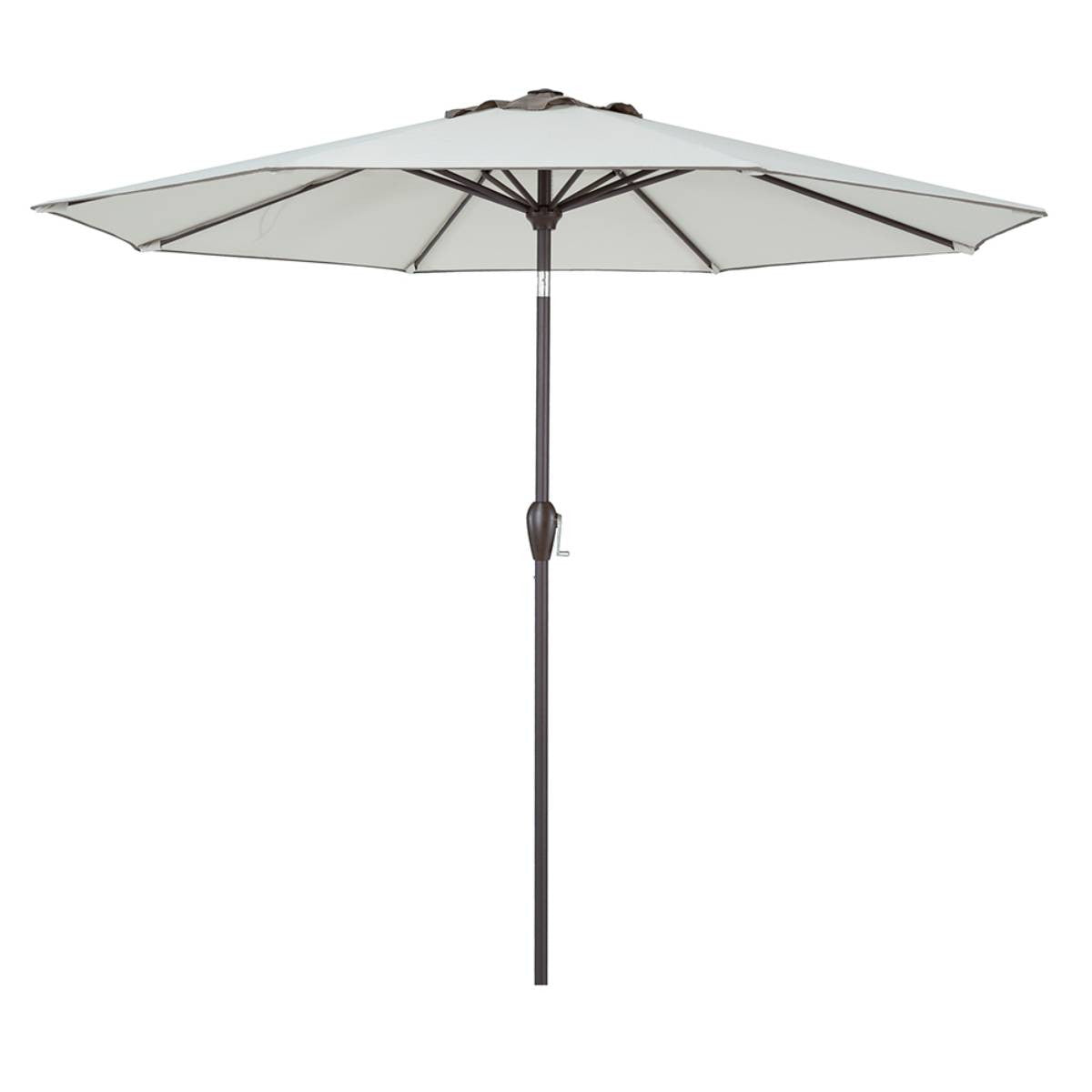9' Grey Polyester Octagonal Tilt Market Patio Umbrella