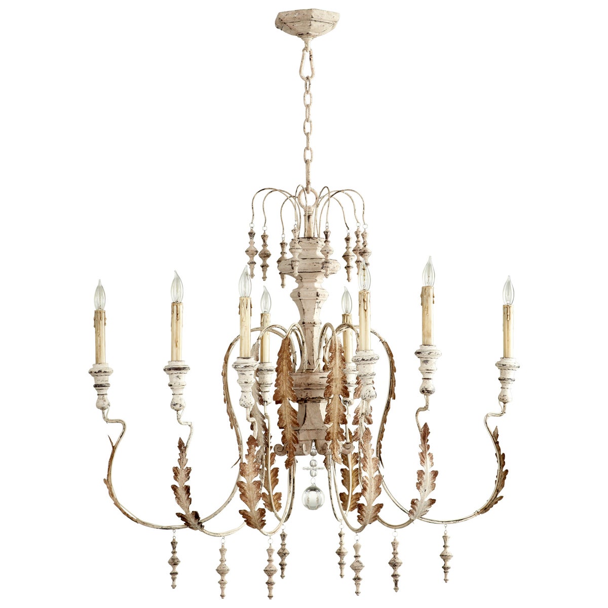 Persian White Motivo Chandelier 8-Light