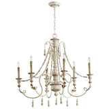 Persian White Lyon Chandelier 6-Light