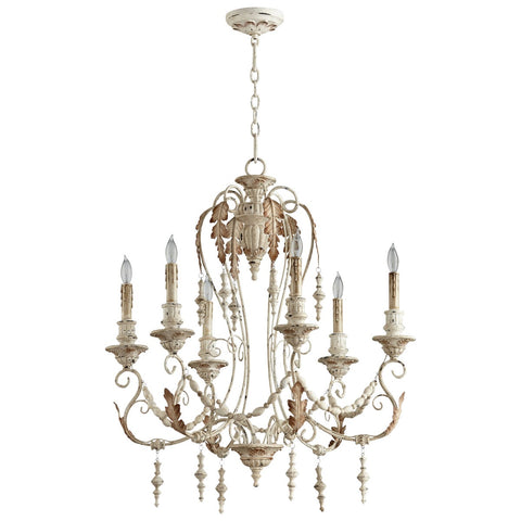 Persian White Lolina Chandelier 6-Light