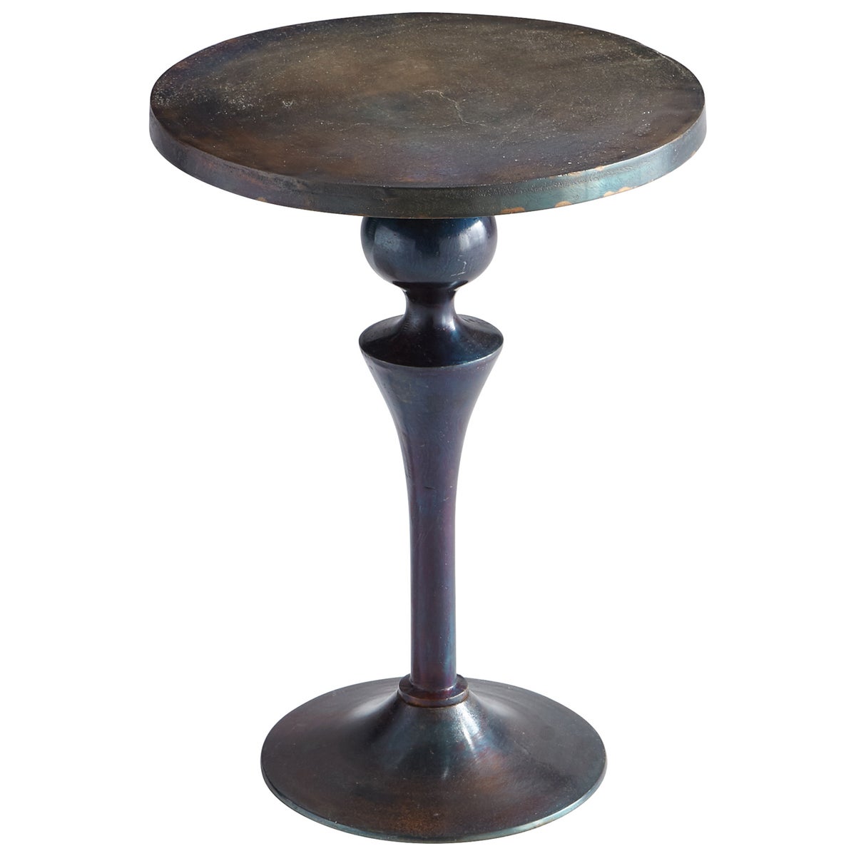 Bronze And Blue Gully Side Table