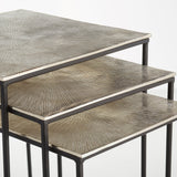 Raw Nickel And Black Irvine Nesting Tables