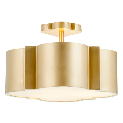 Aged Brass Wyatt Dual Mount 3-Light