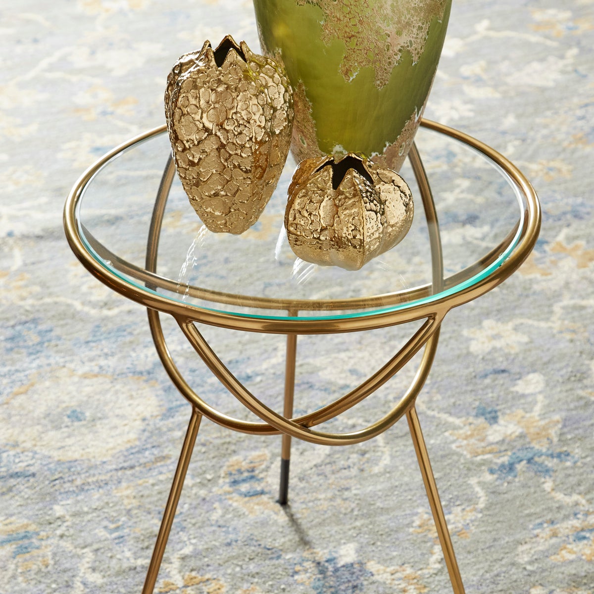 Gold Gyroscope Side Table