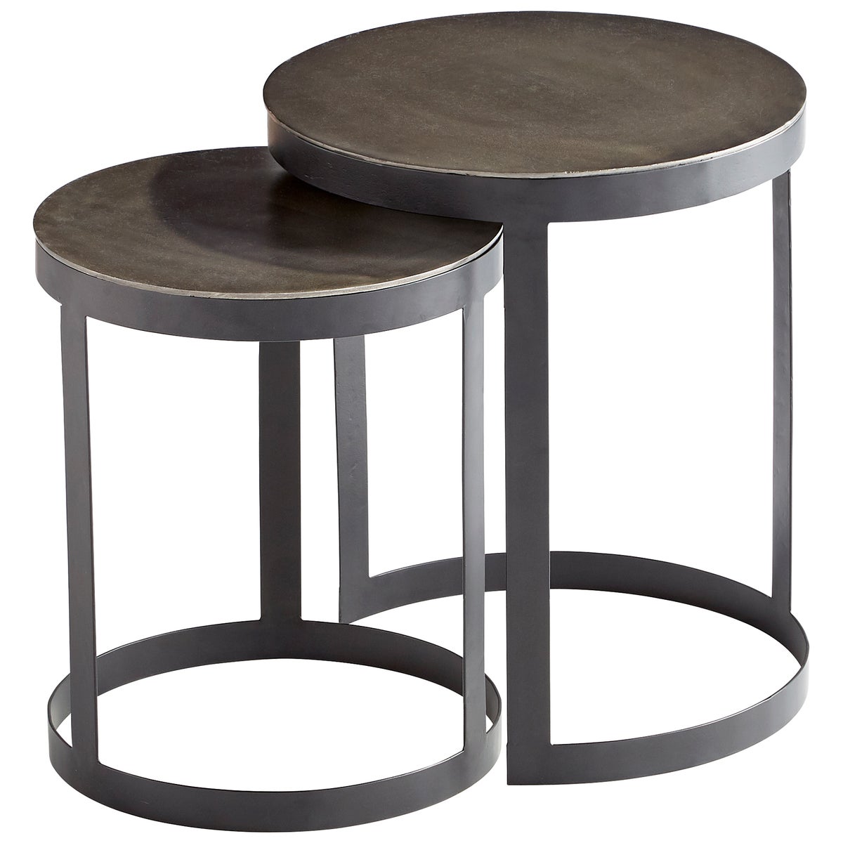 Silver And Black Monocroma Side Table