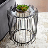 Graphite Canasta Side Table