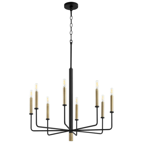 Noir & Aged Brass Apollo Chandelier