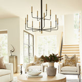 Noir & Aged Brass Apollo Chandelier