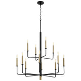 Noir & Aged Brass Apollo Chandelier