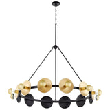 Noir And Gold Leaf Artemis Chandelier