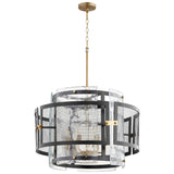 Noir & Aged Brass Panorama Chandelier