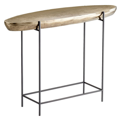 Aged Gold Pontoon Console Table