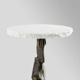 Bronze & White Amida Side Table