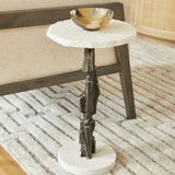 Bronze & White Amida Side Table
