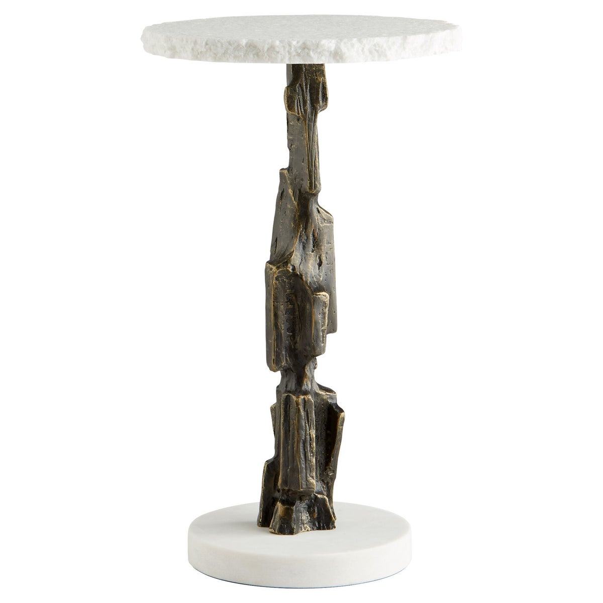 Bronze & White Amida Side Table