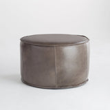 Grey Lusso Round Pouf