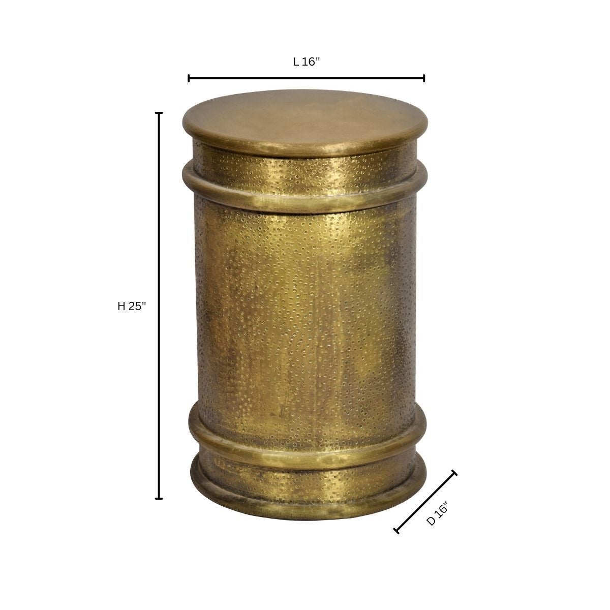 Brass Gavel Accent Table Designed by J. Kent Martin