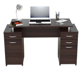 43" Espresso Computer Desk With Four Drawers