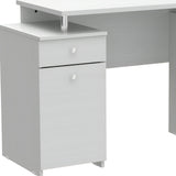 51" White Computer Desk With Five Drawers