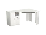 59" White Computer Desk With Two Drawers
