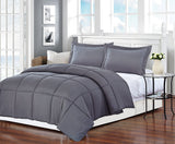 Dark Gray Medium Warmth Down Alternative Comforter King California King