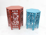 16" Red End Tables Set