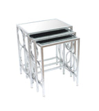 24" Silver Metal Nested Tables