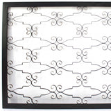 63" X 43" X 1" Black Wooden Framed Metal - Wall Decor