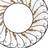 Bronze Round Accent Metal Mirror