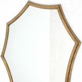 33" Gold Octagon Metal Framed Accent Mirror