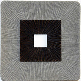 Brown & Gray Square Ribbed Minimalistic Wall Art