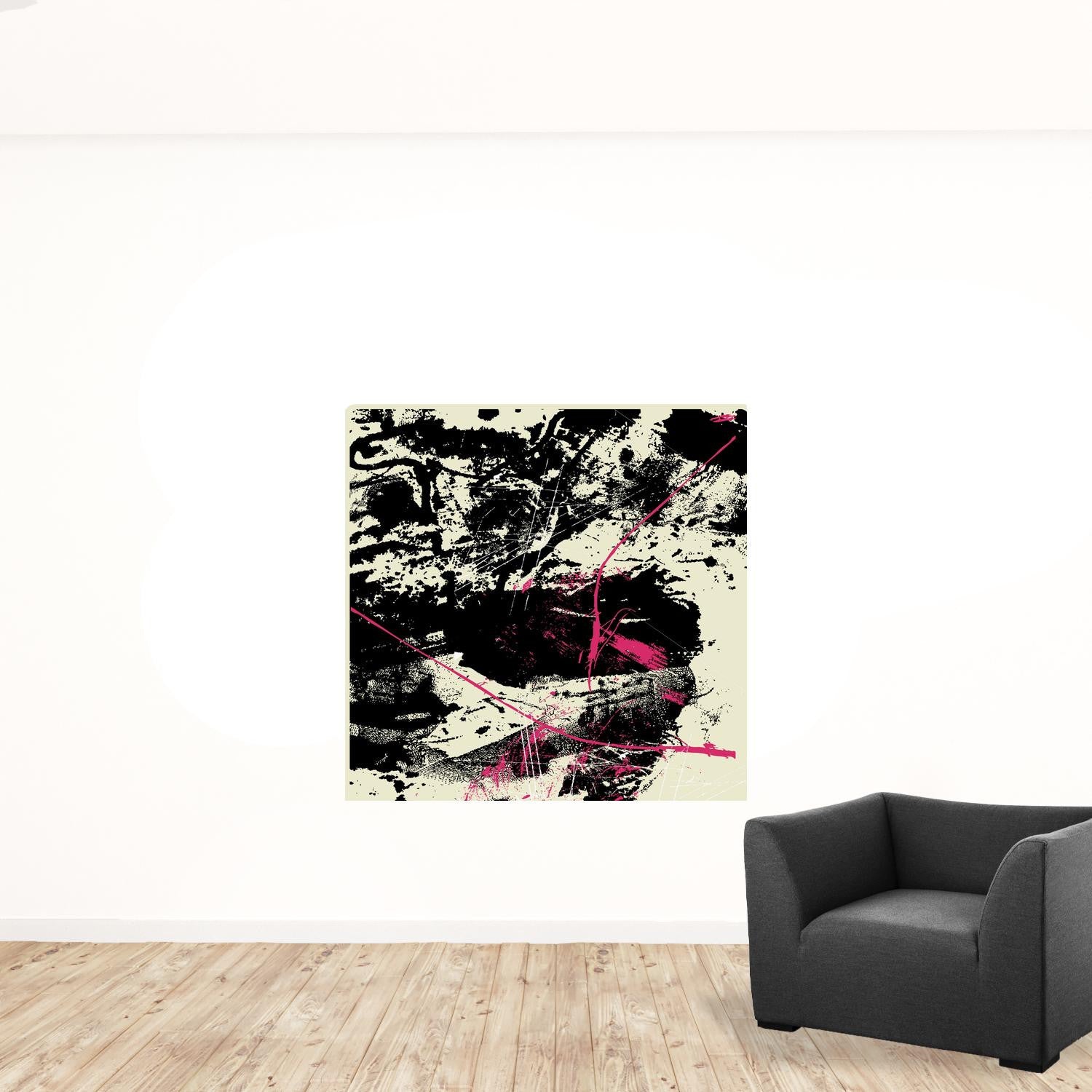 Beige And Black Canvas Print Wall Art