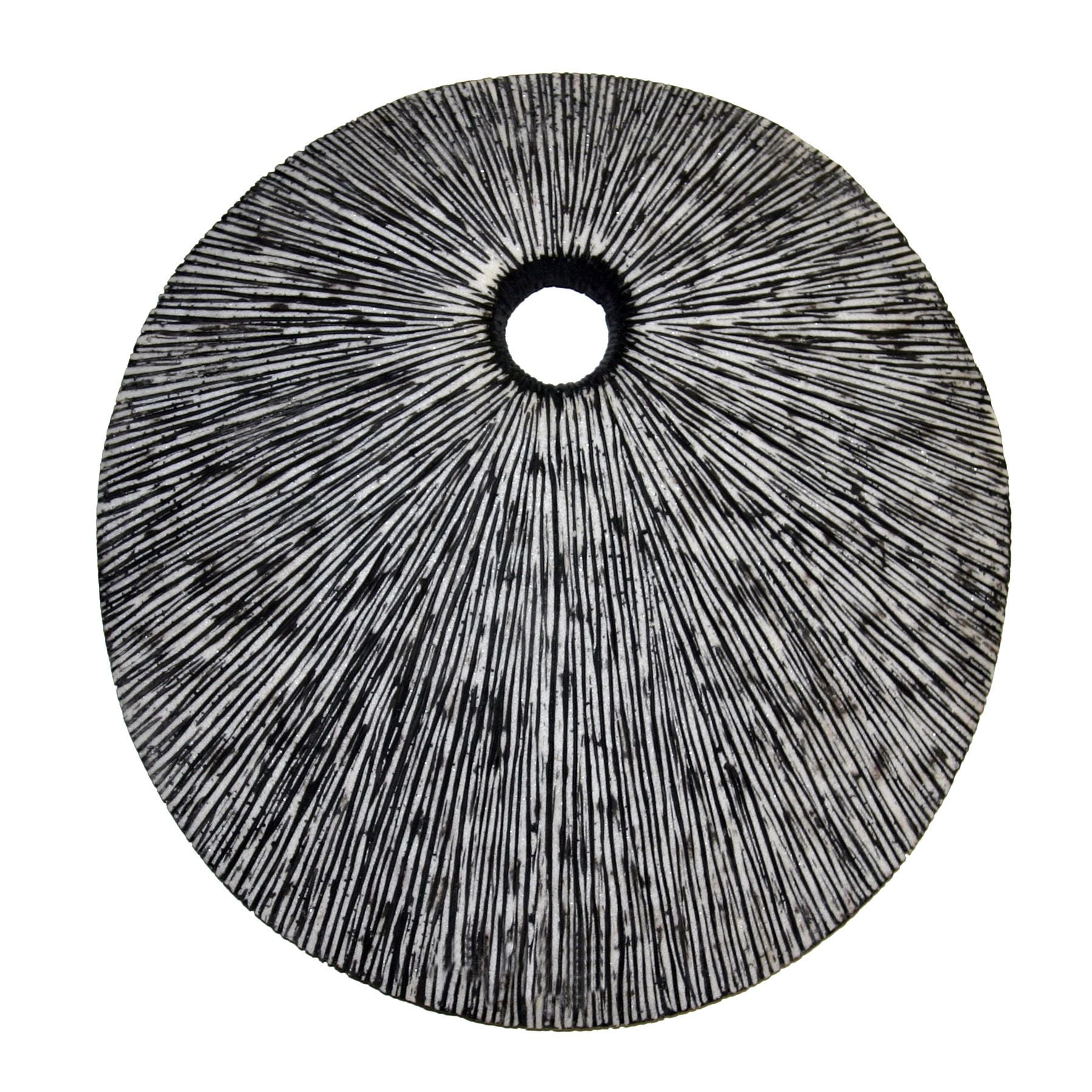 20" X 20" X 2" Contemporary Grey Round Wall Art