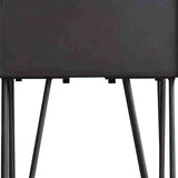 23" Black Solid Wood End Table With Drawer