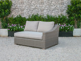 30" Aluminum  Wood  And Rattan Sectional Sofa Set