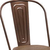 Set Of Two Brown Brown Wood Slat Back Dining Chairs