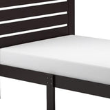 Popular Espresso Queen Size Slat Wood Bed