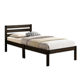 Popular Brown Twin Size Slat Wood Bed