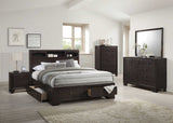 57" Espresso Solid and Manufactured Wood Double Dresser