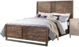 Solid Wood Queen Brown and Black Bed