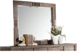 Reclaimed Oak Finish Rectangular Mirror