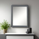 36" Light Gray Framed Mirror