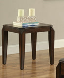 23" Dark Brown Solid Wood End Table