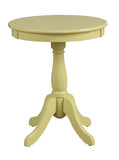 Cottage White Wood Pedestal Side Or End Table