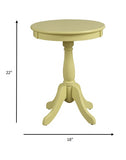 Cottage White Wood Pedestal Side Or End Table