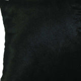 18" Black Cowhide Throw Pillow